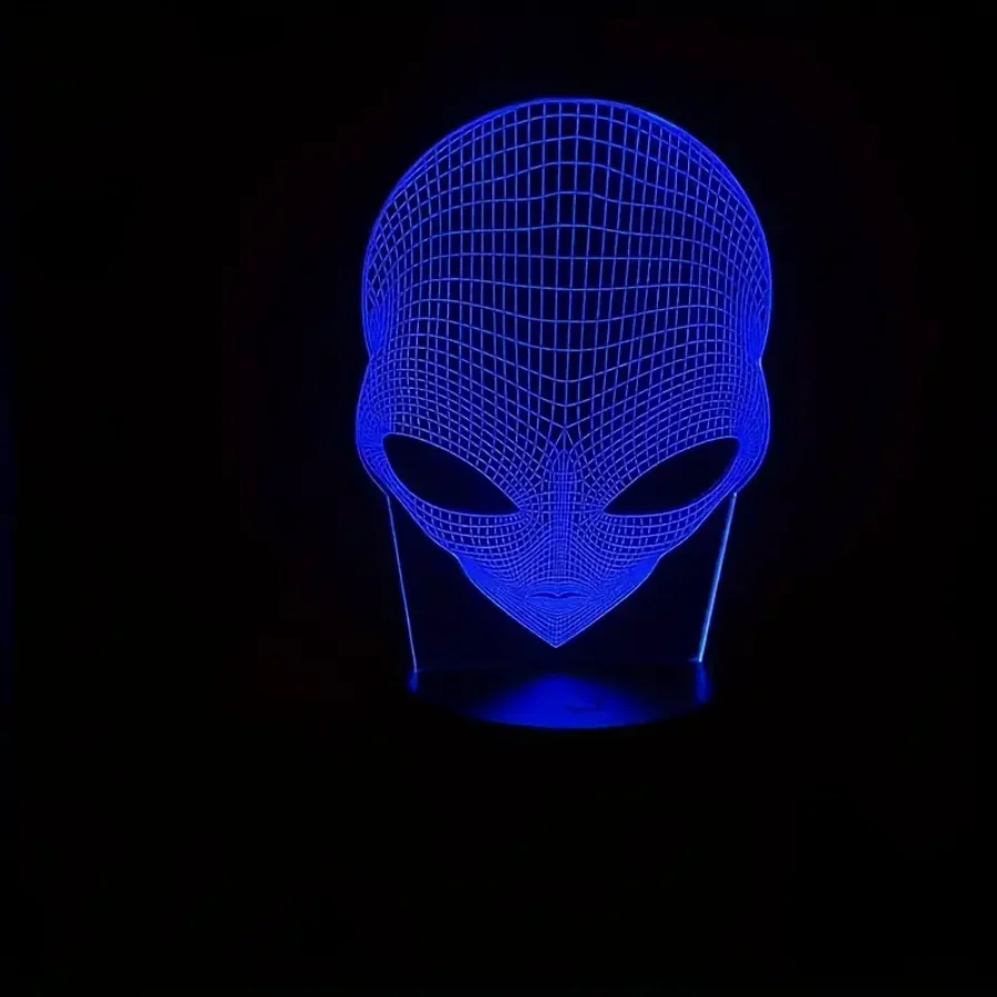 An alien 3D nightlight, workbench room living room atmosphere light, holiday birthday creative gifts, colorful dimmable