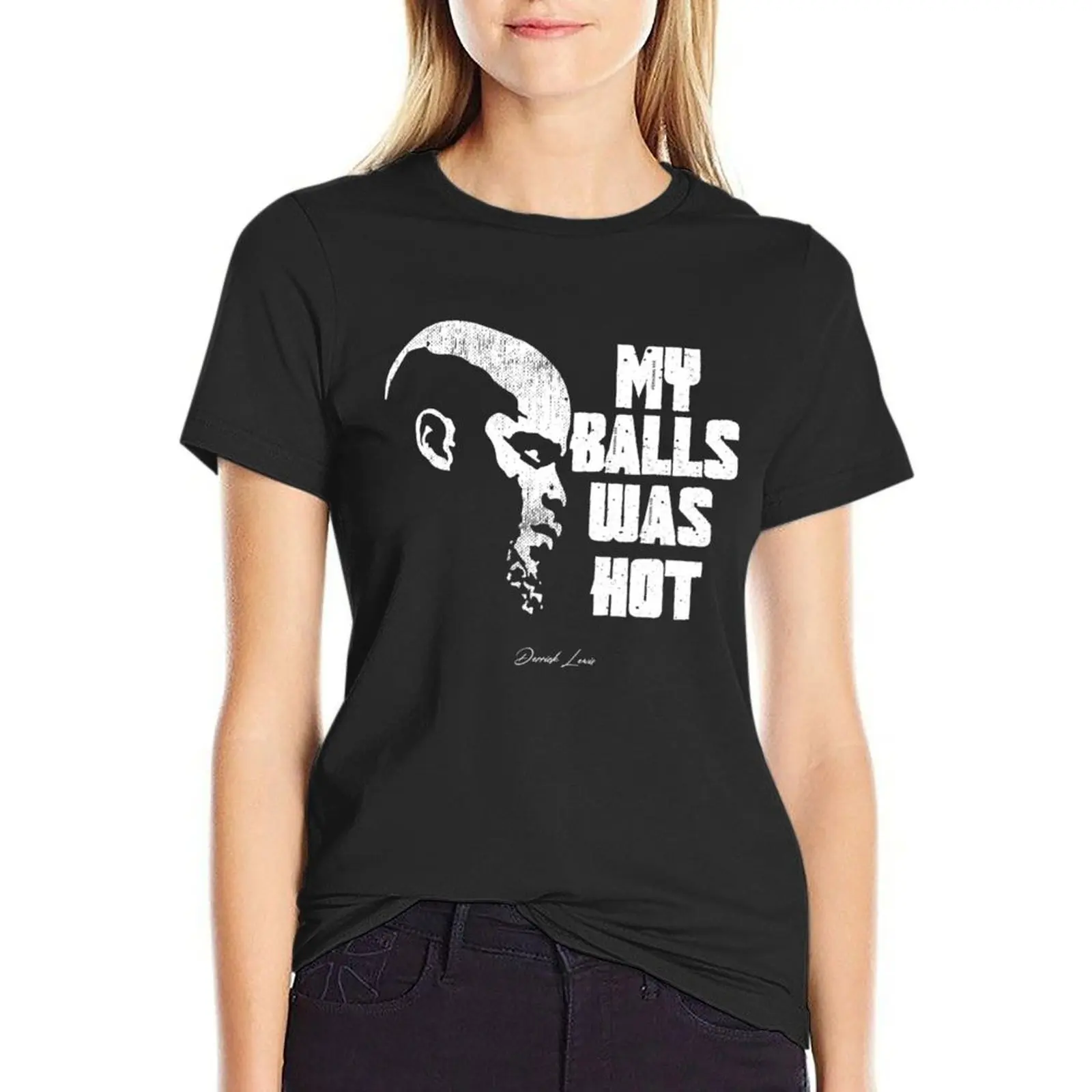 Горячая футболка Derrick Льюис My Balsl Was заготовки летние топы тренировочные футболки для женщин