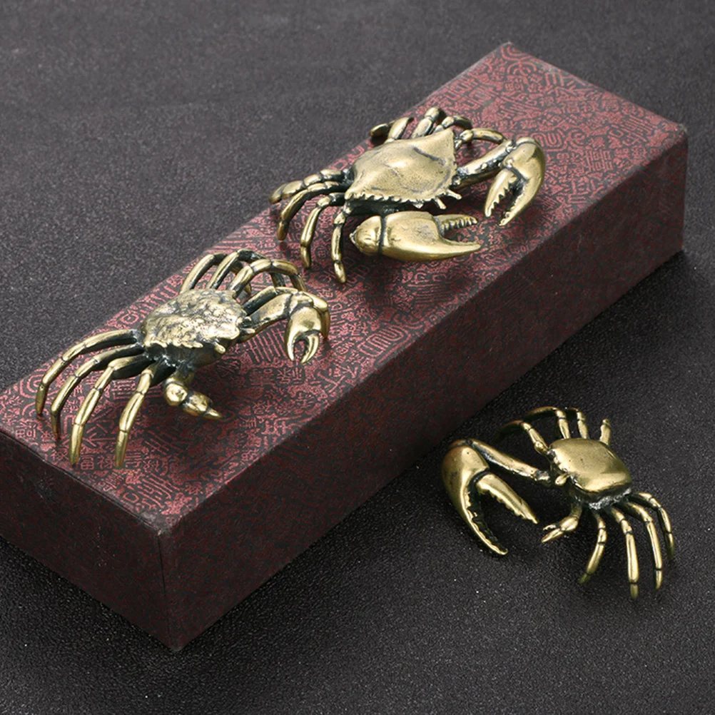 Small Ornament Brass Lifelike Plants Pets Vintage Crabs Status Office Crafts Tabletop Decorative Matt Chino Pants Gift