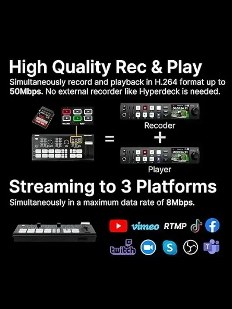 Osee GoStream Deck HDMI Pro Live Streaming Multi Camera Video Mixer Switcher مع NDI_Updatable