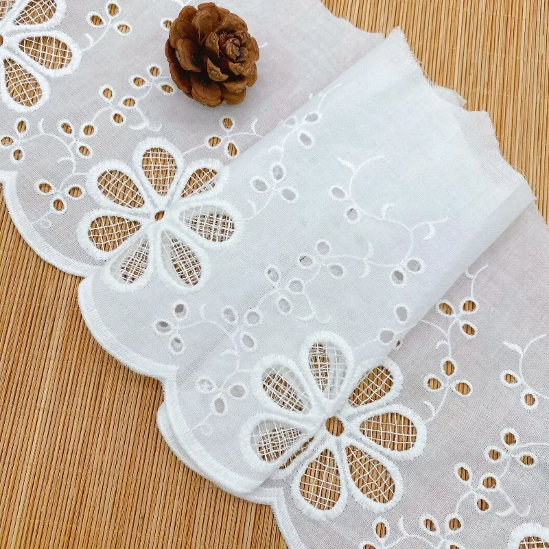 Accessori fatti a mano per abiti per bambini Lolita in pizzo ricamato in pizzo di cotone cavo da 23 metri