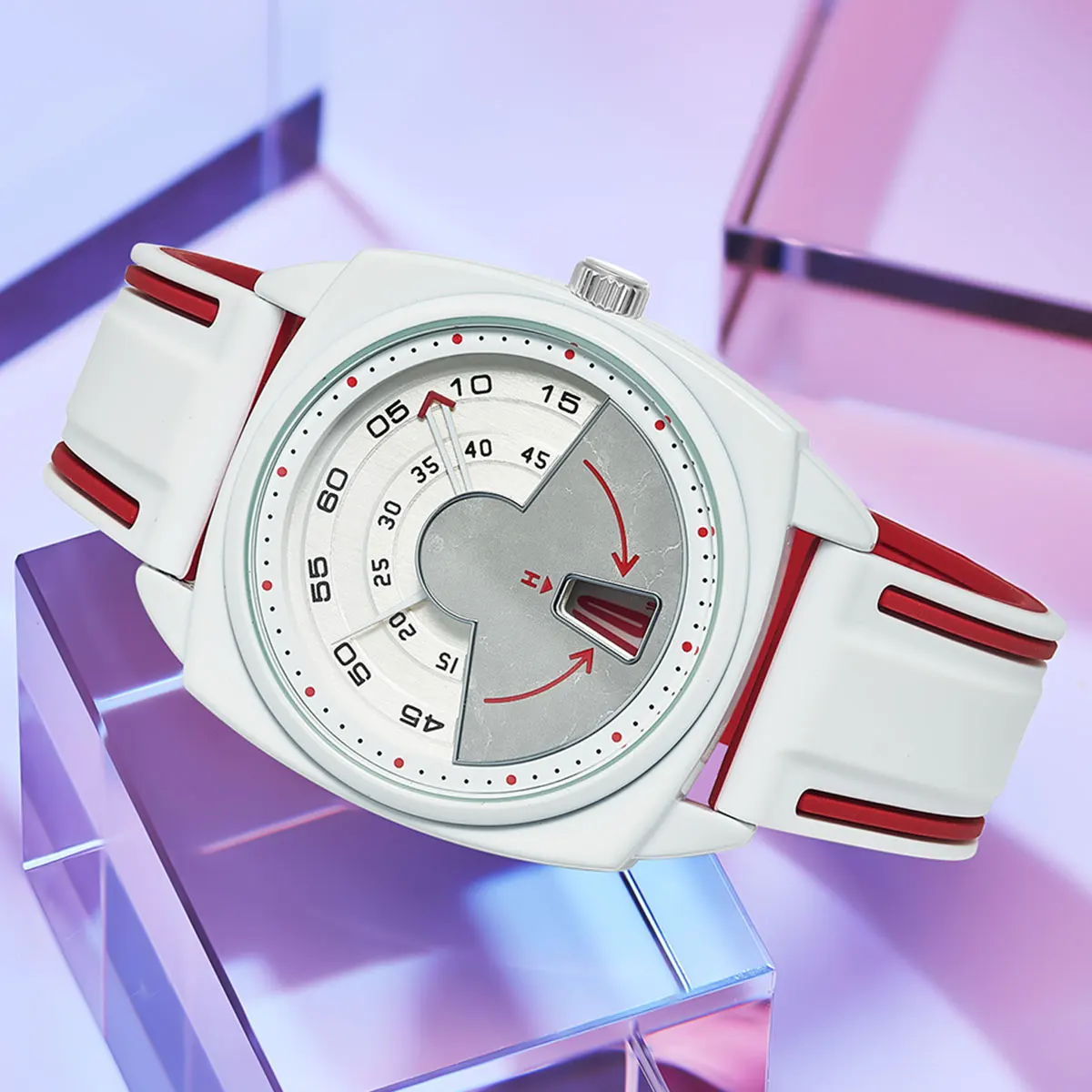 Fashion Quartz Watch for Men Women Silicone Strap Waterproof Sport Wristwatch Minimalist Luxury Unique Design Watch