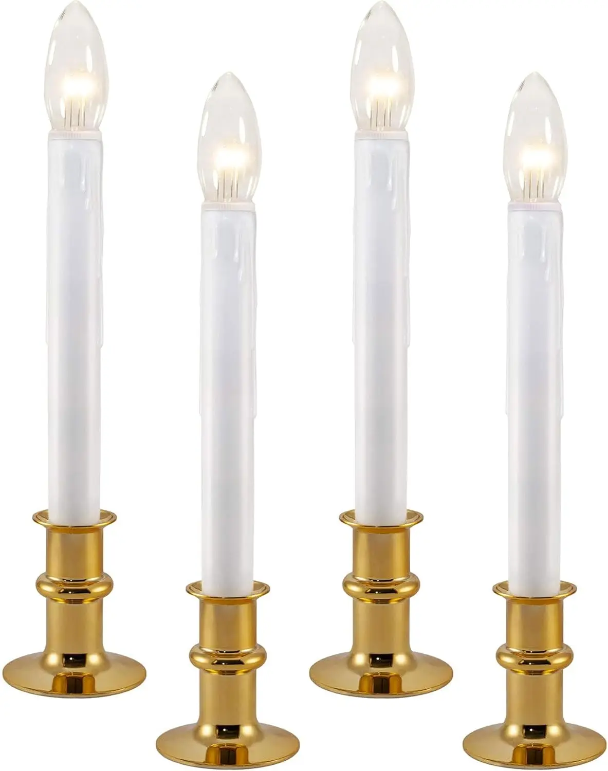 

Ultra-Bright LED Window Candles with Timer, Battery Operated, Adjustable Height, Pack of 4