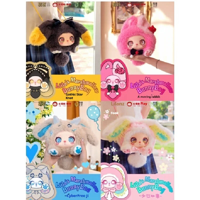

hot sale Genuine Liila'S Marshmallow Bunny Bag Series Blind Box Baby Three Soft Vinyl Cute Doll Figure Mystery Box Collection