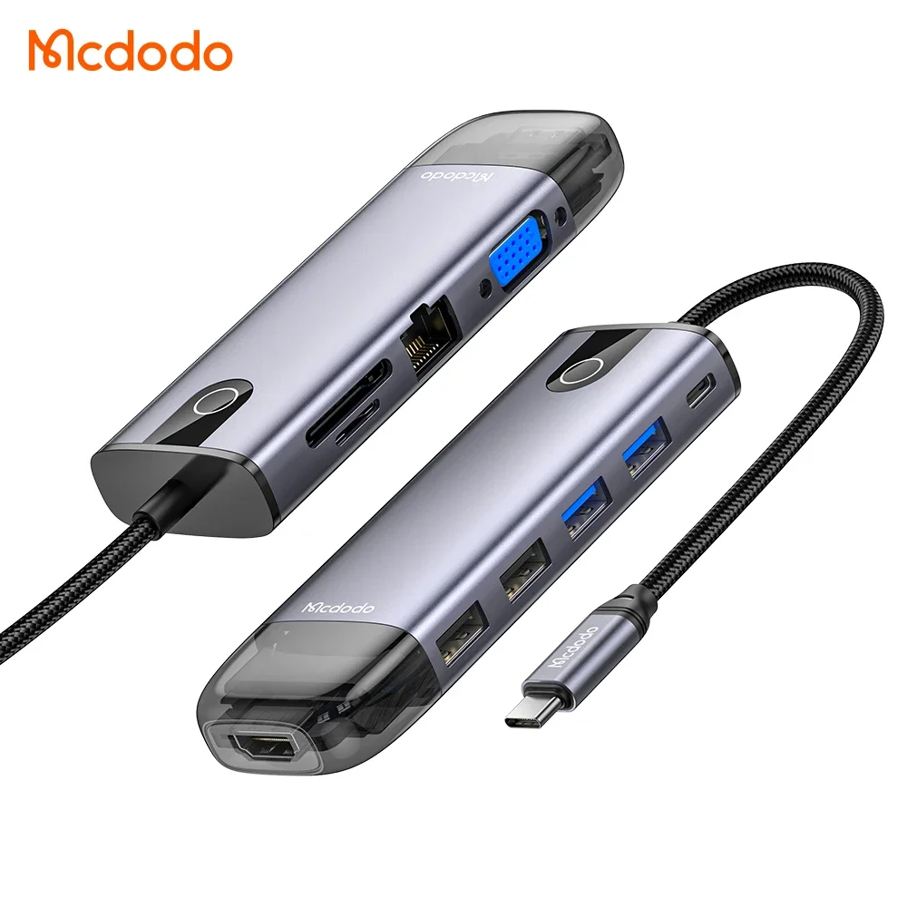 USB 3.0 HUB Adapter 10-in-1 Hd Mi*1 5Gbps Data Ports TF/SD Card Reader Gigabit LAN USB-C Hub Adapter for Book Air XPS More