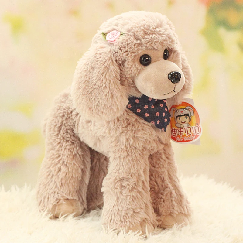 cute plush toy lovely animal teddy dog flower Poodle puppy soft stuffed doll girl birthday Christmas gift 1pc