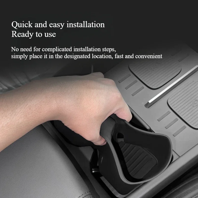 لشركة هيونداي سانتا في 2024 حامل أكواب الماء لوحة شحن لاسلكية التحكم المركزي عدم الانزلاق شاحن حصيرة سيليكون حامل المشروبات