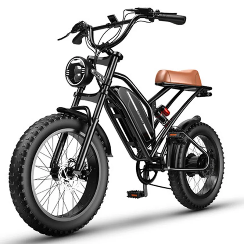 Electric Bicycle with Wide Tire, Mountain Bike, Snowmobile, Electric Booster, Battery Car, 20 in