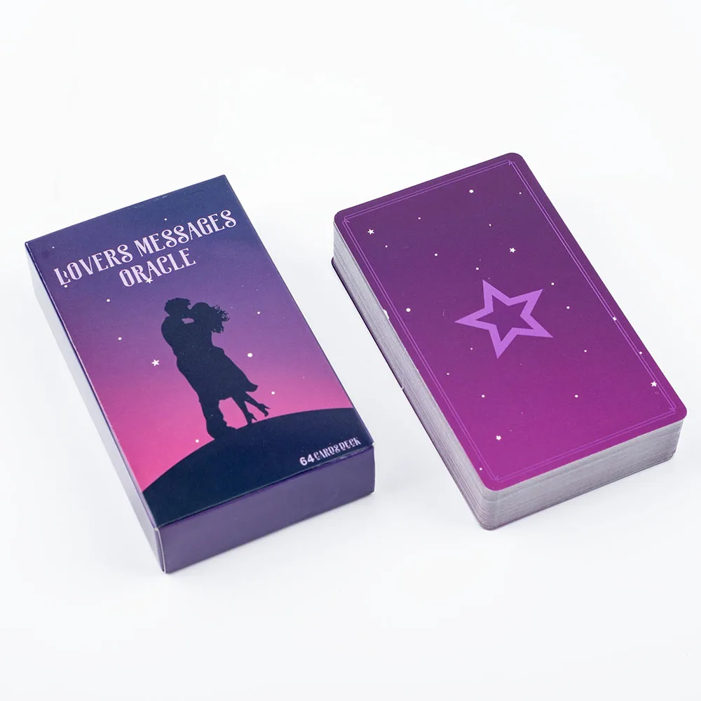 Hot Sale Lovers Oracle 64-Card Deck  English Divination Cards for Love Guidance & Relationship Visions  Compact 10.3x6cm Board