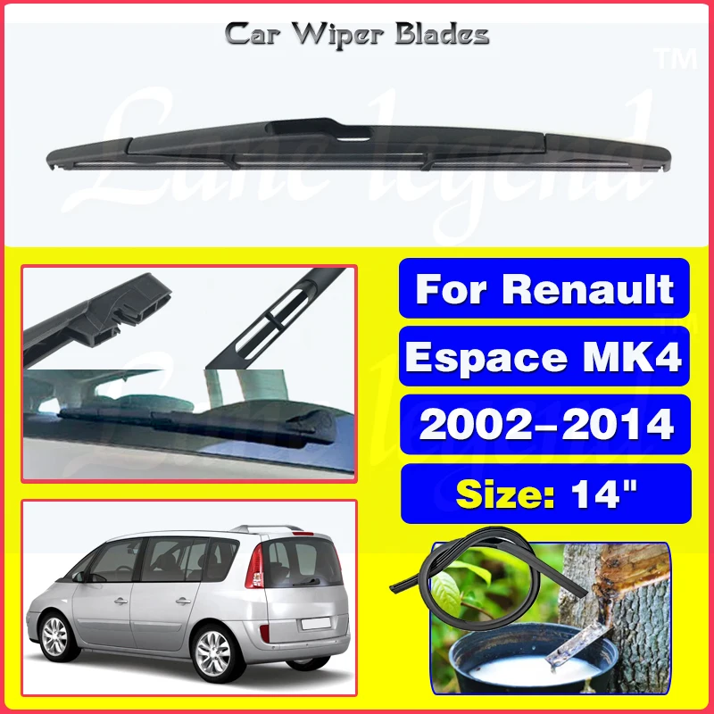 

Car Wiper Blade Rear Back Window Windscreen Windshield Wipers For Renault Espace 4 MK4 2002 - 2014 Auto Accessories 14"