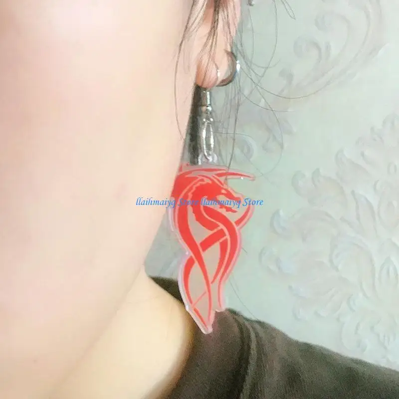 

573b 6pcs Серьги формы дракона Силиконовые формы кристаллические эпоксидные декоративные подвески плесень