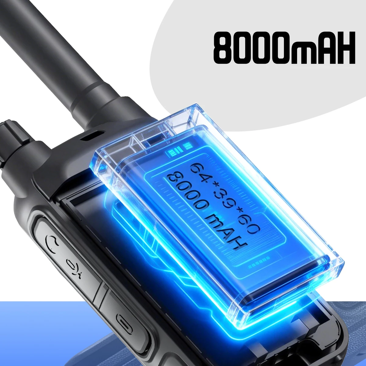RNABAU X7 - Juego de Walkie Talkies UHF Profesionales de Largo Alcance (3-10 km) - 400-470 MHz, 16 Canales, Transceptor de Radio Bidireccional Portátil