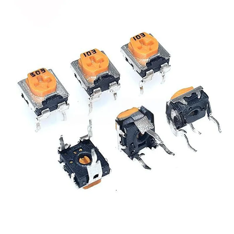 โพเทนชิโอมิเตอร์แบบปรับค่าได้ WH06 รุ่นแนวนอน 20 ชิ้น WH06-2C 1K 2K 5K 10K 20K 50K 100K 200K 500K 1M โอห์ม ตัวต้านทานแบบปรับค่าได้ 10K