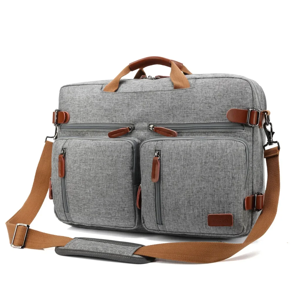 3-in-1 Convertible Laptop Backpack 15.6 17.3 Inch Waterproof Oxford Business Briefcase Shoulder Messenger Notebook Carry Bag