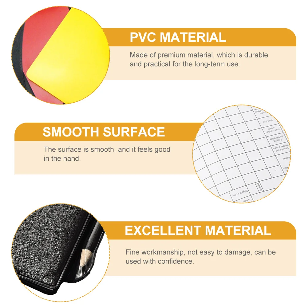 

2 комплекта, красный, желтый комплект для карточек, портативный складной легкий кошелек, прочный ПВХ, аксессуар для футбольного судьи