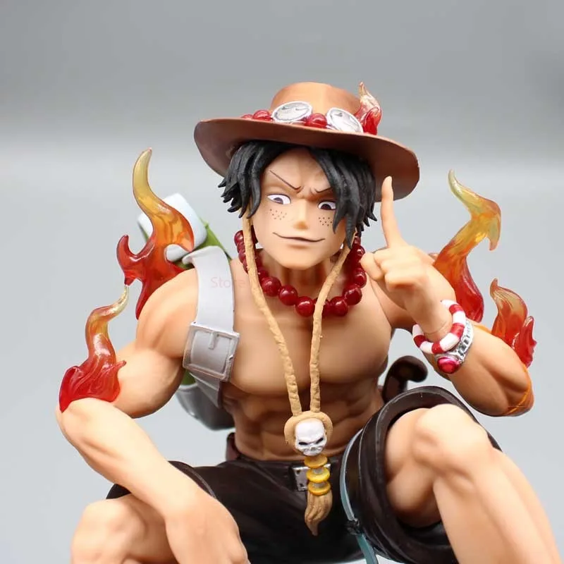 Figuras de Anime de One Piece, figuritas de One Piece, Ace Marco, Portgas D Ace, estatua de PVC, modelo de muñeca, juguetes de decoración de habitación coleccionables, 15cm