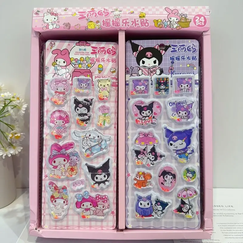 autocollants-sanurgente-mignons-melanges-decalcomanies-cinnamoroll-hellokitty-kuromi-bricolage-telephone-bagages-ordinateur-portable-jouet-pour-enfants-24-pieces-boite