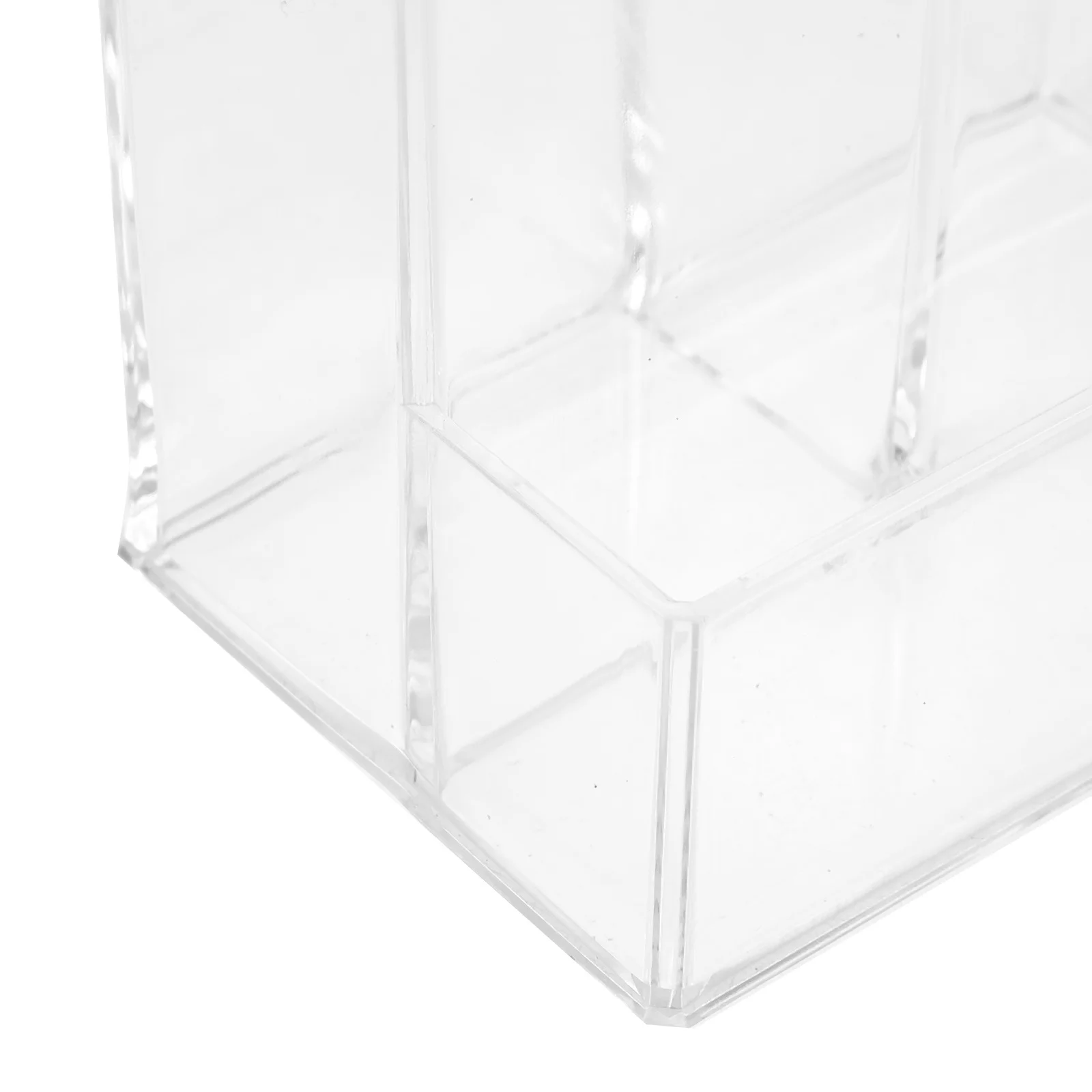 

2Pcs Acrylic Pen Holder Desk Organizer Transparent Stationery Container for Home Office School Supplies Storage Solution