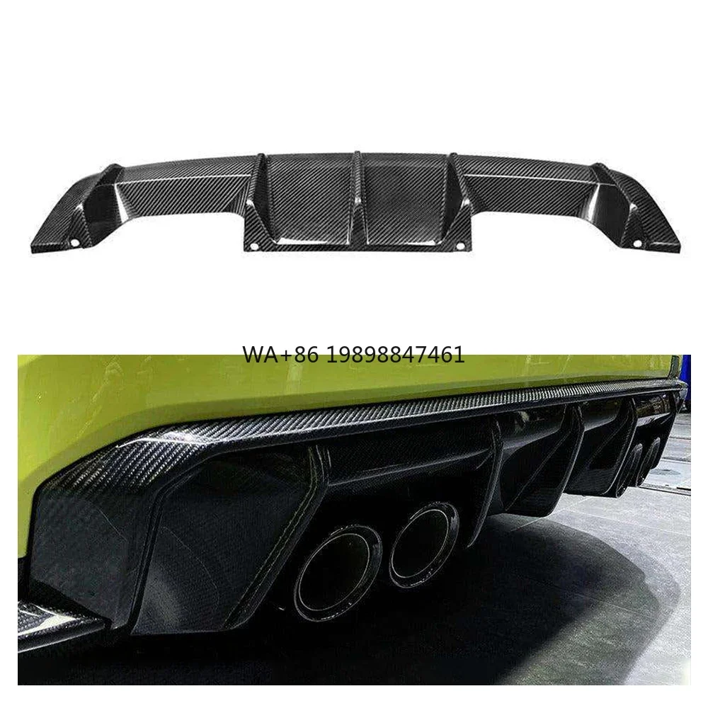 

Car Accessories Dry Carbon Fiber Original Rear Bumper Lip Diffuser for BMW G80 G82 M3 M4 2021+ Rear Universal Spoiler