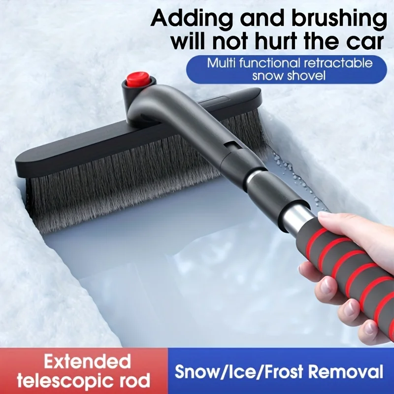 Car Snow Brush Retractable Snow Plow Window Glass Defrost Scraping Snowboard Winter Snow Clearing Tool Car Exterior Accessories