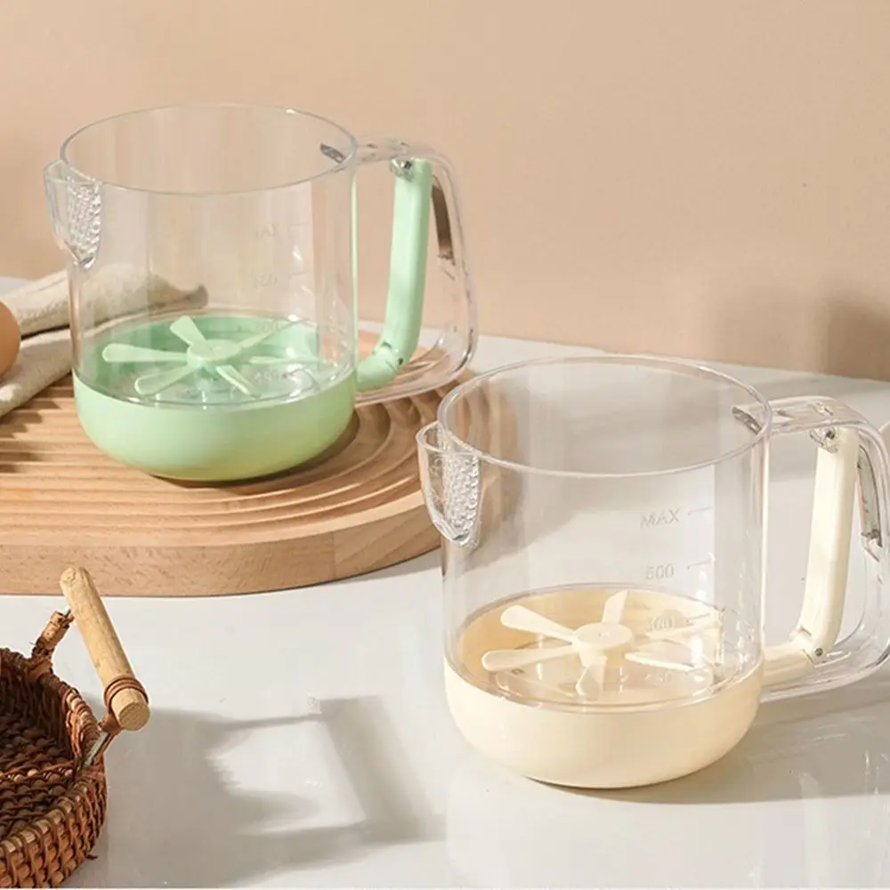 

with Clear Scale Mixing Cup Whisk Dust-proof Manual Egg Beater Semi-automatic Efficient Cream Stirring Cup Kitchen Accessories