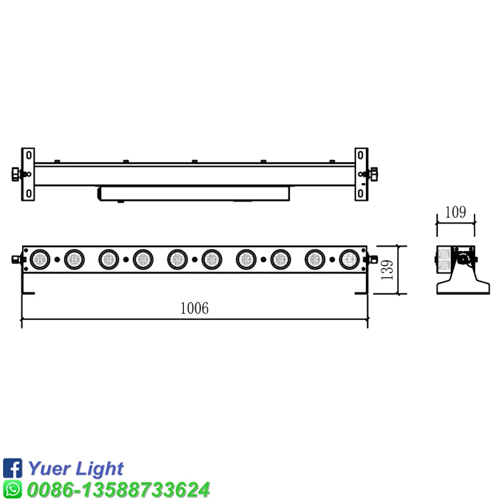 4PCS Halogen Bar Light COB 10x35W Strobe Flashing Effect Beam Wash DMX RDM Control Dj Disco Background Show Party Stage Lighting