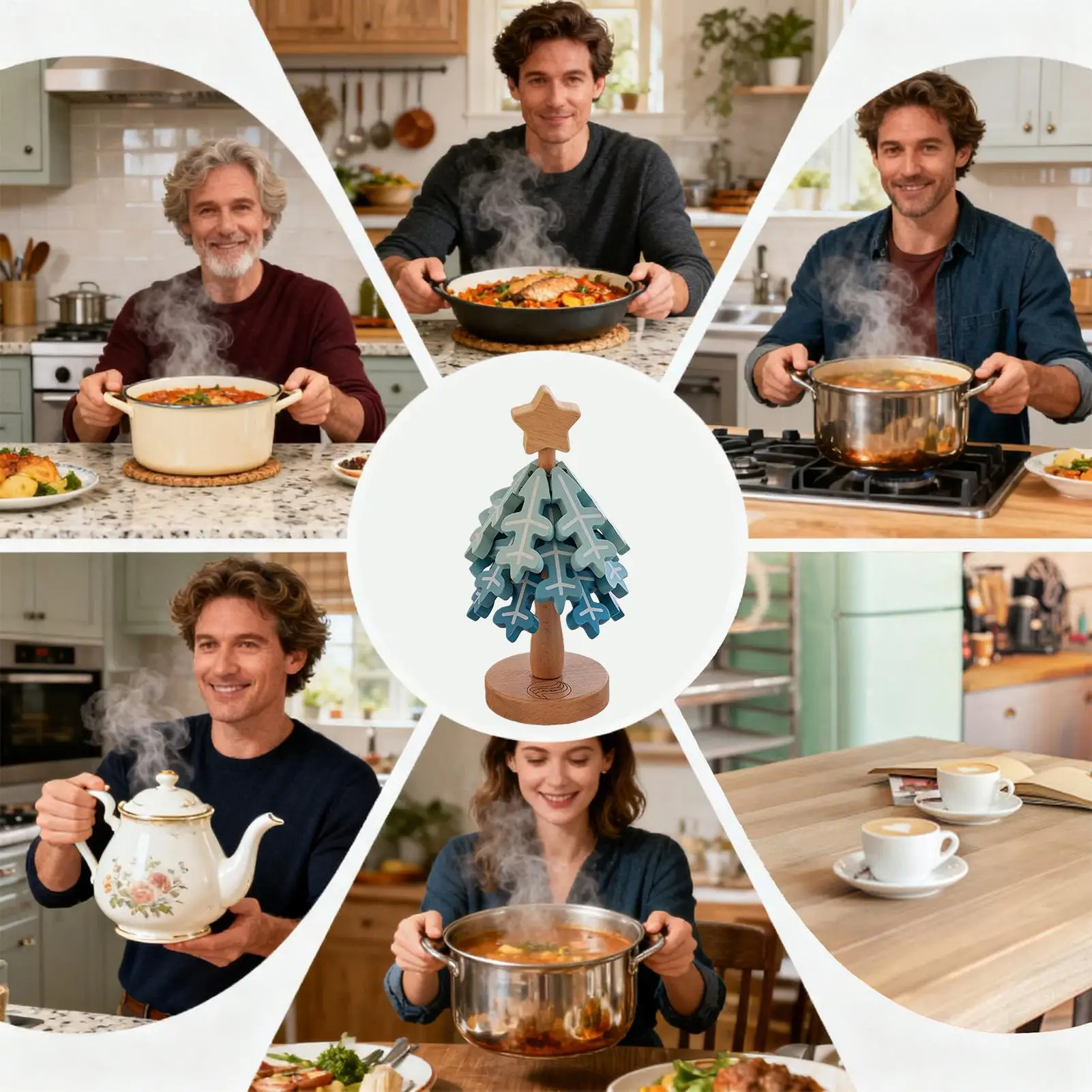 

Подставки для горячих кастрюль и сковородок, термостойкие подставки для горячих кастрюль, набор подставок для рождественской елки для дома, ресторана, квартиры, кухни