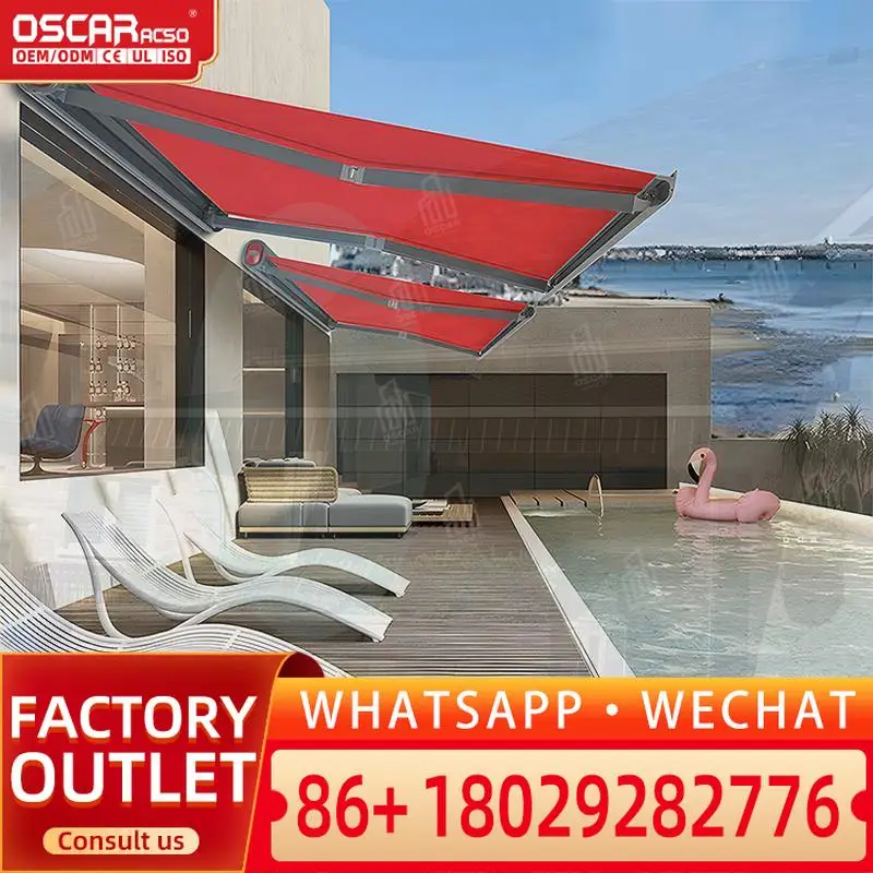 

Motorized Waterproof Windproof Patio Garden Balcony Camping Automatic Customizable Awning Retractable Awning