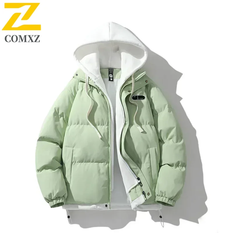 2025 New Winter Jacket Mens Womens Korean Student Thickened Warm Cotton Padded Coat Outdoor Ski Suit Windproof Puffer Jacket Ski