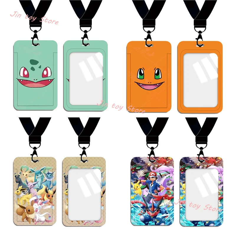 

20 Styles Pokemon Pikachu Eevee Bulbasaur Ash Ketchum Card Holder Cartoon Charmander Psyduck Bus Card Id Campus Card Card Cover