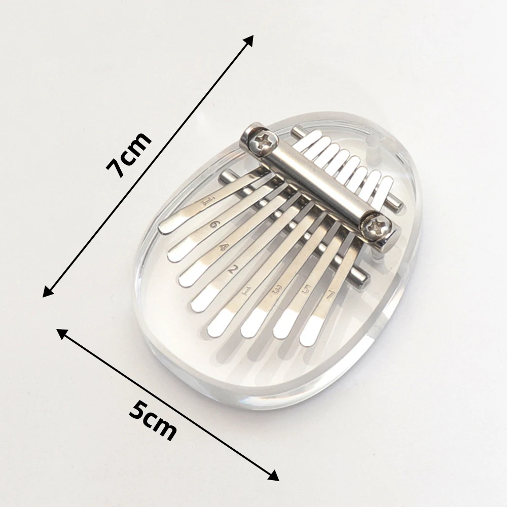 8 Key Mini Kalimba Thumb Piano Wood Metals Small Musical Instrument Pendant Mbira Gift For Adult Kids Beginner Learning