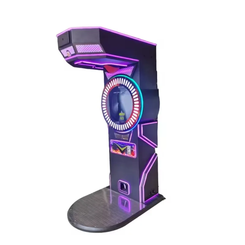 

Adult Boxing Arcade Machine, Metal Coin-Operated Punch Ball Game with Strength Measurement for Indoor Entertainment Centers