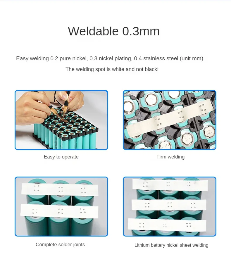 New LCD Portable Farad Capacitor Spot Welder Lithium Battery Welder Household Welding Double Pulse Solder 0.3mm Nickel Plated