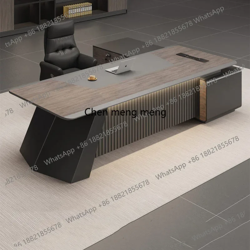 F150 luxury designer office desk modern aesthetic Funky interior Large size office desk wooden mesa ordenador lounge suite furni