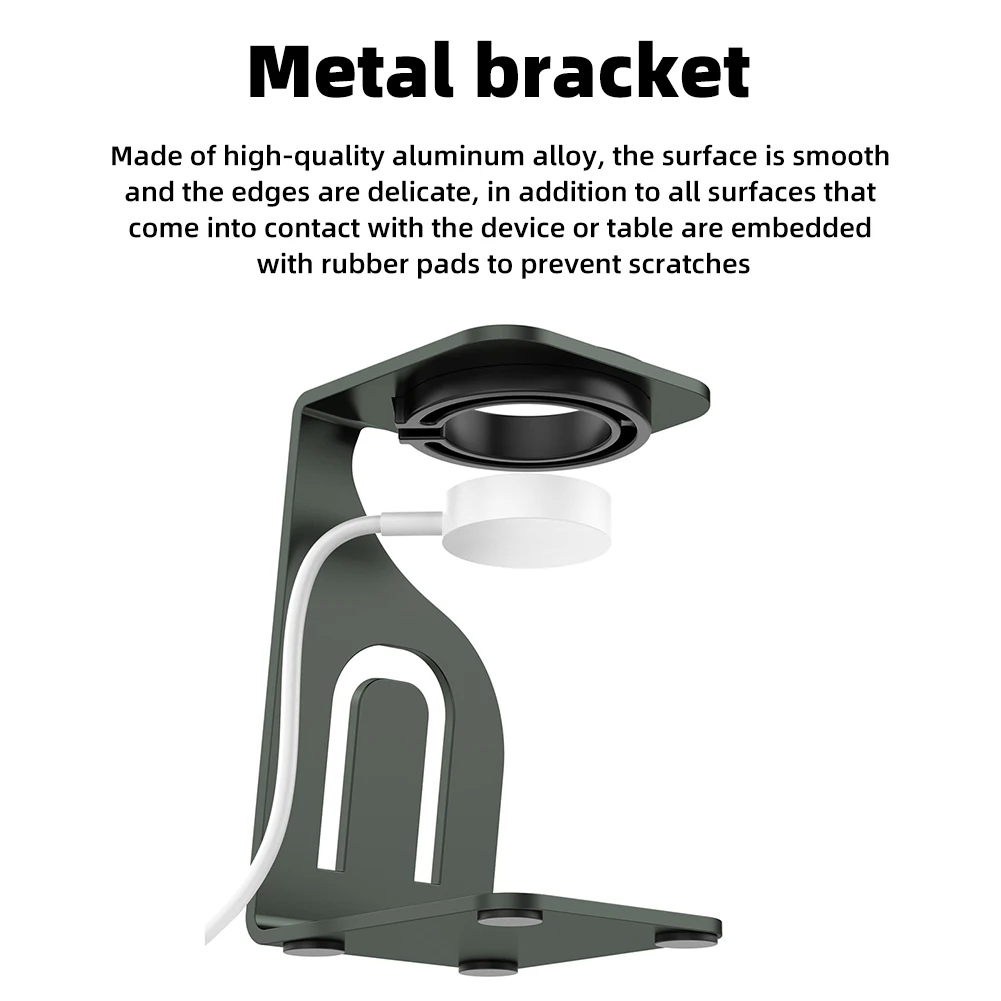 

Портативная док-станция для зарядки часов, гладкая подставка-держатель для зарядки, кронштейн для зарядки Apple Watch SE 8 7 6 5 4 3 2 1