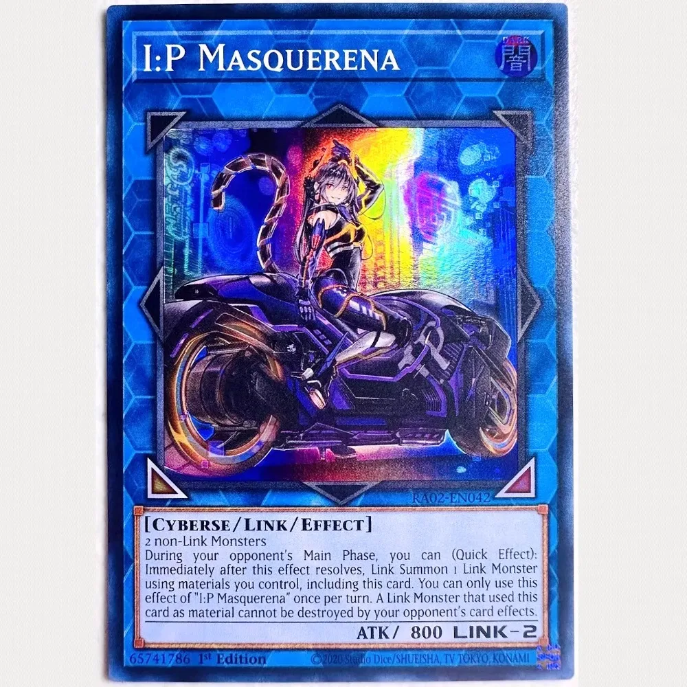 DIY Yu-Gi-Oh! I:P Masquerena SR UR SCR Three Types of Flashes Anime Peripheral Game Collection Card Holiday Gift