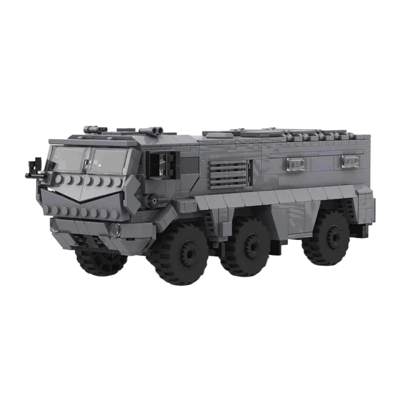 Mine-Resistant Armored Tactical Vehicle Model MOC Building Bricks War Equipment Modular Technology Gifts Holiday Assemble Toys