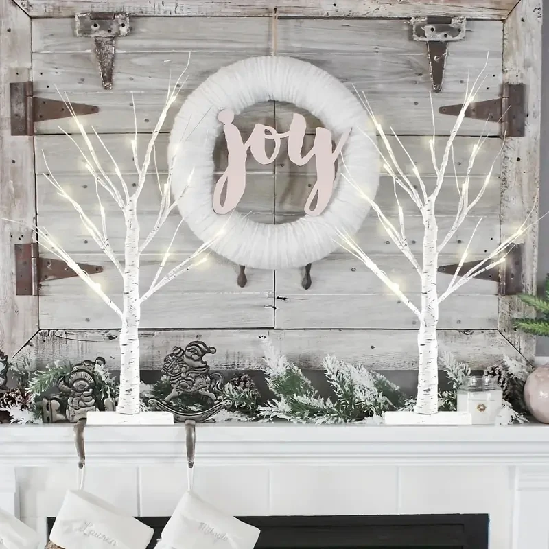 24 Led Easter Twinkling Tree Fairy Light Birch Tree Branches 3AA&USB Powered Tree Lamp For Party Bedroom Chirstmas Decoration
