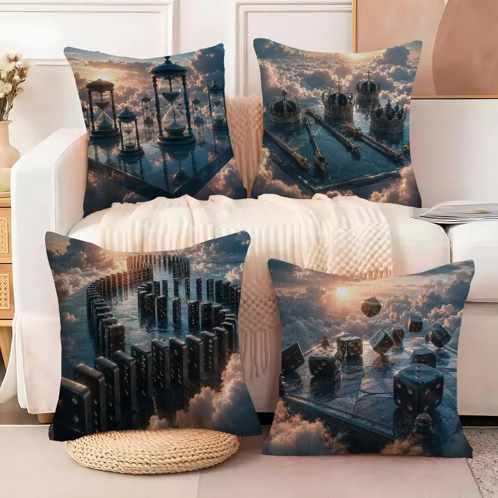 Halloween Fantasy Gift Cushion Cover  Plush Fabric Soft Double Sided Print Sofa Cushion Cover Throw Pillow Covers