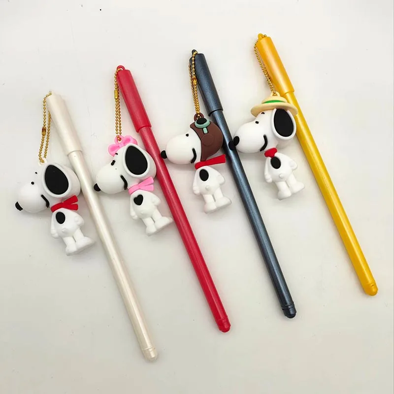 Imagem -02 - Bonito Criativo Snoopy Pingente Caneta Gel Canetas Neutras Tinta Preta Brinde Promocional Escritório e Material Escolar 05 mm 20 Pcs por Lote