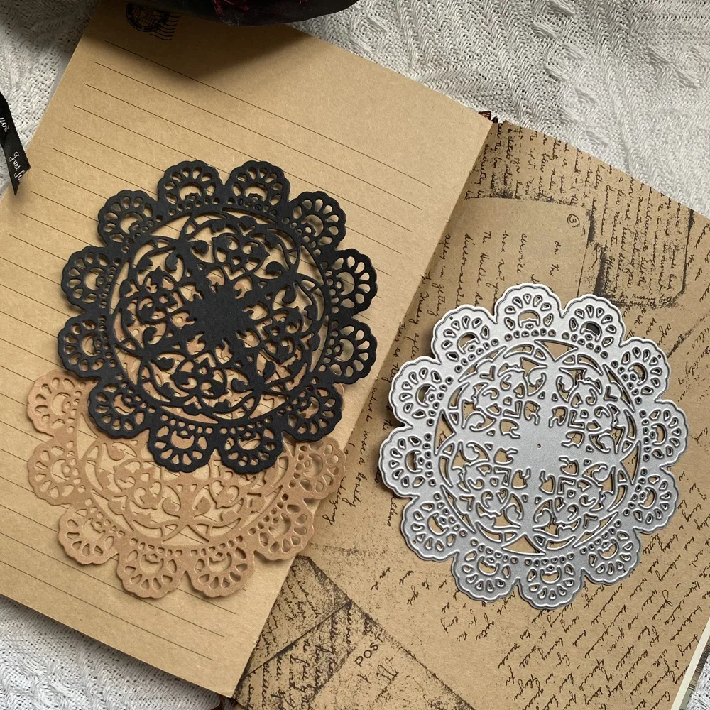 Round Lace Lace Metal Cutting Dies Stencils for DIY Scrapbooking/album Decorative Embossing Paper Craft Cards Embellishments New