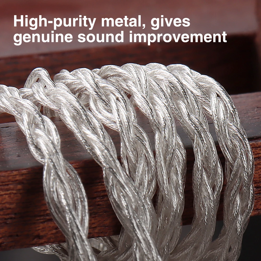 TRN T6 PRO 16-ядерный посеребренный OCC медный лиц с 2-контактным разъемом, обновленный кабель для наушников KZ ZSX ZAX TRN VX VX Pro