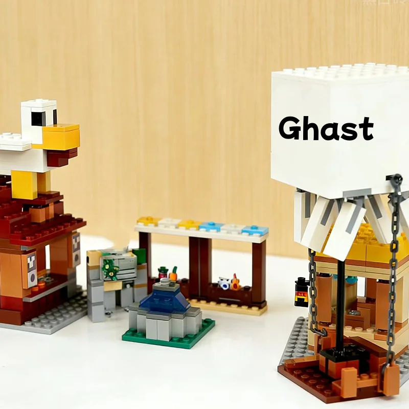 

Third Party MOC Compatible Sets My Pixel World Series Building Blocks 21273 The Ghast Balloon Village Attack Assembly Toys﻿