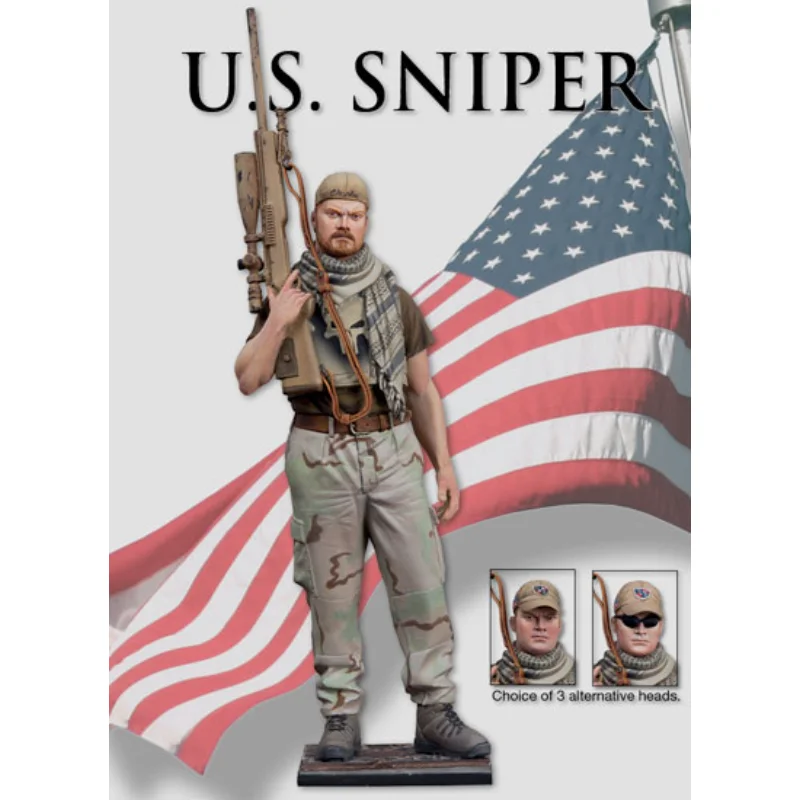 1/16 Die-casting Resin Figure Model Assembly Kit Soldier Toy Model Unpainted Free Shipping 90mm