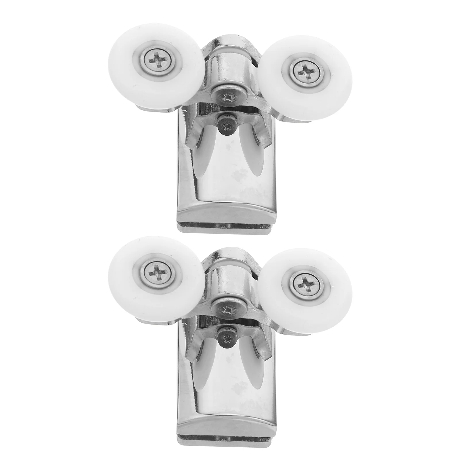 

2Sets Precision Dual Wheel Shower Door Rollers Metal Sliding Glass Bathroom Doors Smooth Quiet Operation High Load Capacity Easy