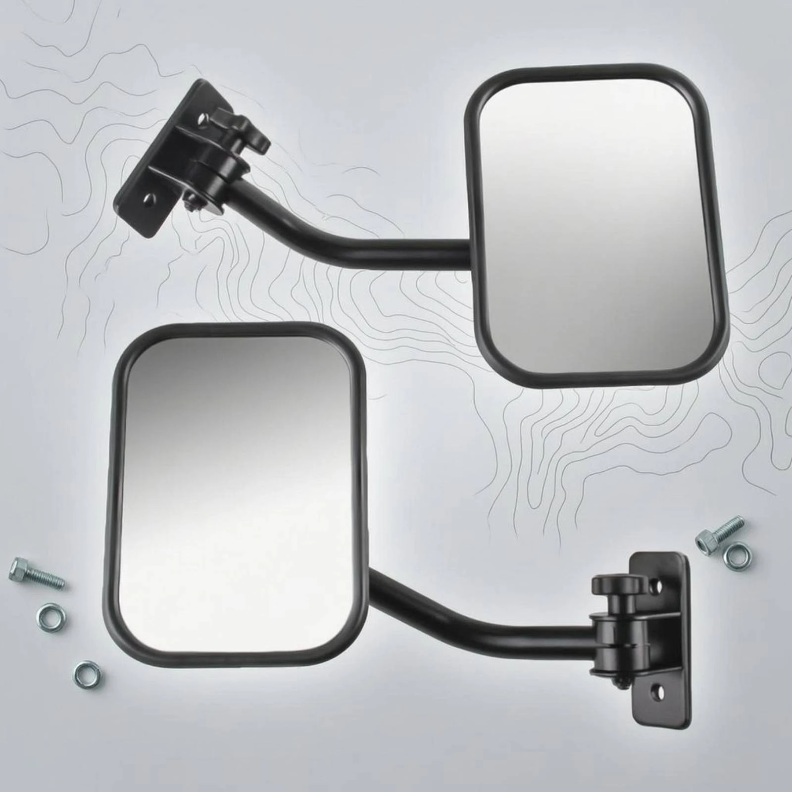 Specchietto Off Road Door Hinge Mirror Adjustable Arm Car Accessory Wide Field of View for 4x4 Trail and Daily Driving - view 2