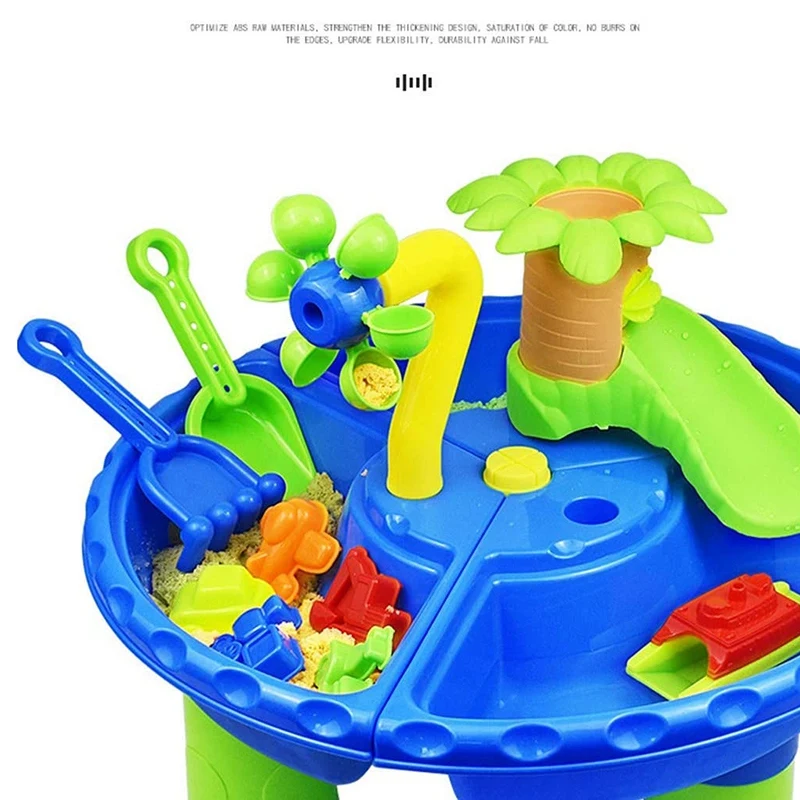 Conjunto de brinquedos de praia para crianças, brinquedos de areia para crianças, mesa de praia de verão, ferramentas de escavação de areia de água para piscina à beira-mar