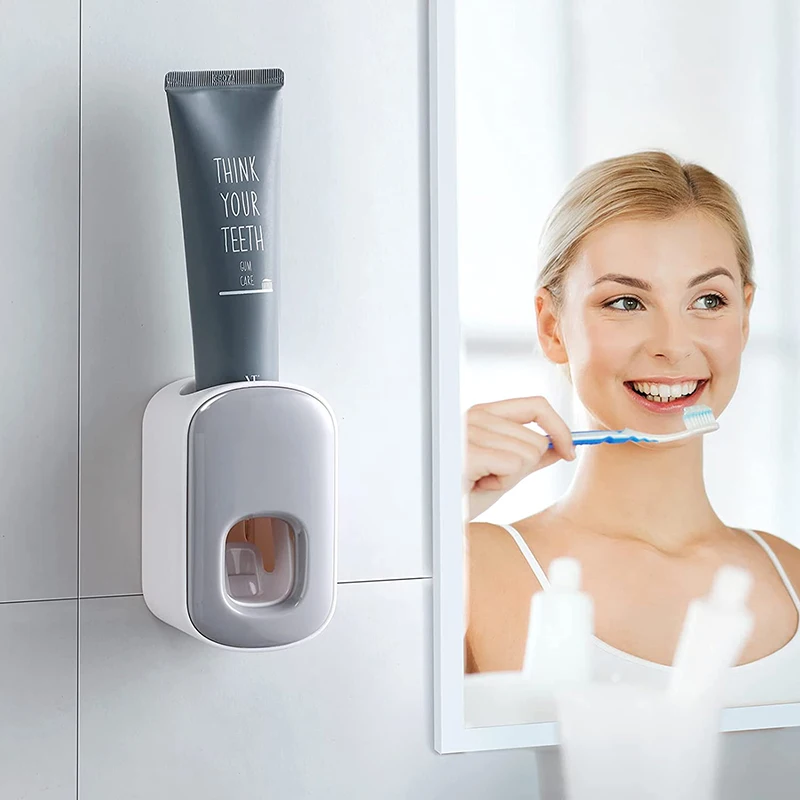 Automatic Toothpaste Dispenser Wall Mounted Toothpaste Rack Bathroom Accessories Waterproof Toothpaste Squeezer