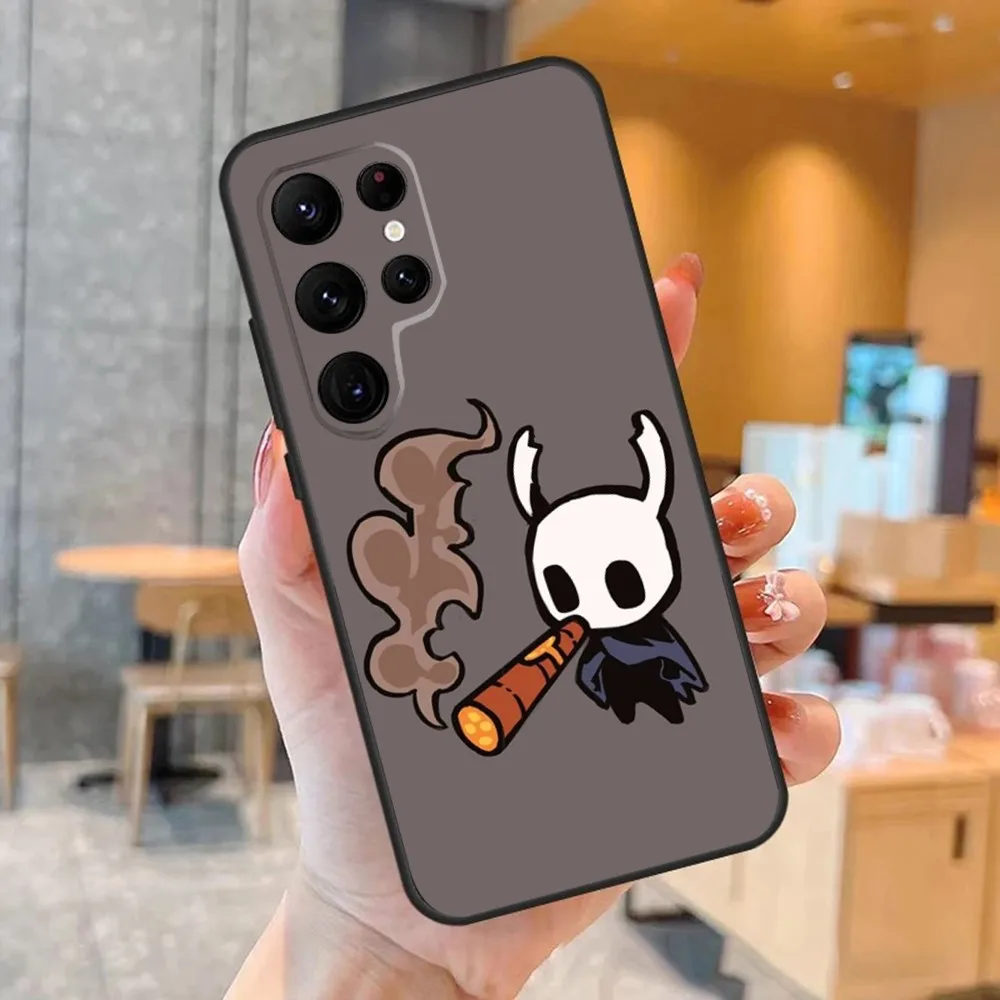 Game H-Hollow K-Knight Phone Case For SamsungS24,S23,S22,S21,S20 Ultra Pro S10,S30Plus,S9,20lite Ultra Black Cover