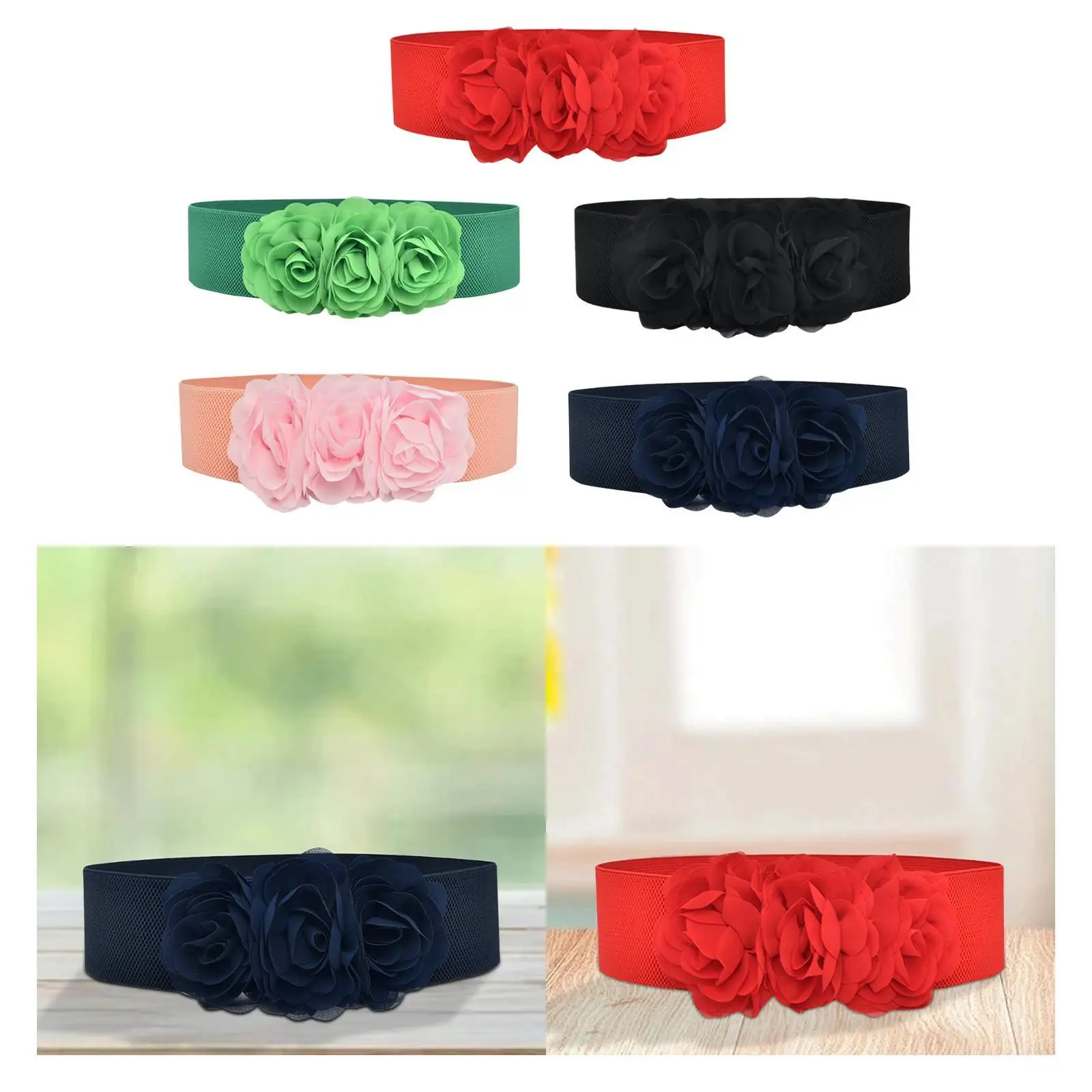 

Эластичный пояс, элегантный широкий пояс для женщин, украшение блузки для одежды